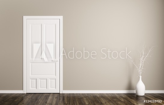 Picture of Interior background with door 3d rendering